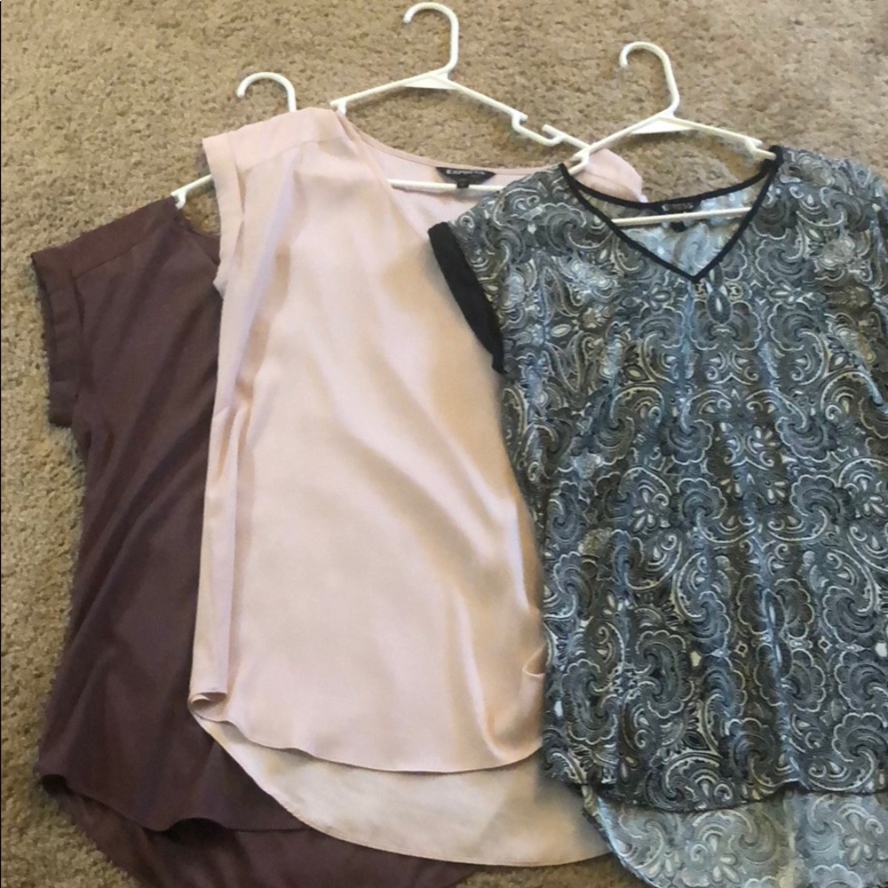 3 Express satin shirts